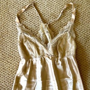 Satin and lace night gown
